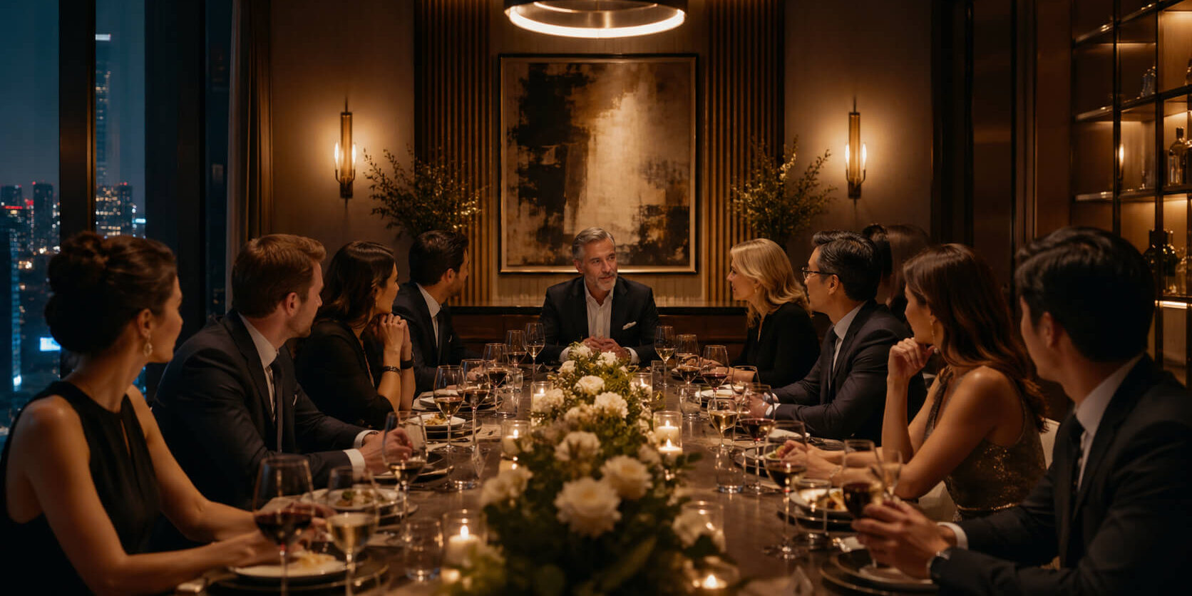 Tafelschikking liet vroeger zien wie centraal zat tijdens formeel diner met gasten rond lange tafel