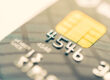 Close-up van een creditcard met chip.