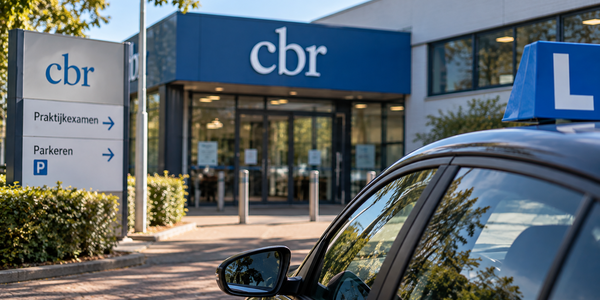 CBR-rijexamenlocatie met lesauto