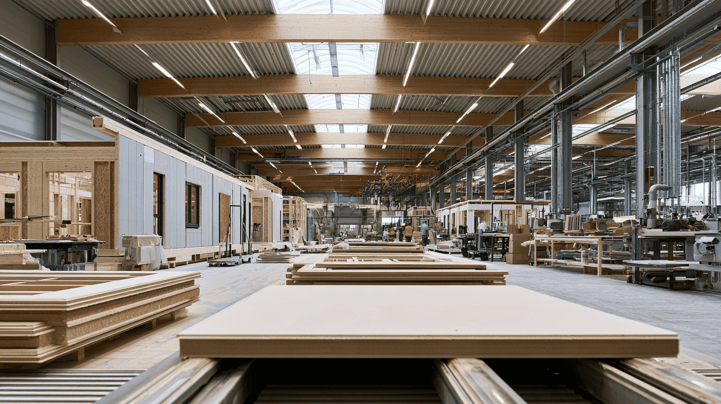 fabrieksmatige bouw van een prefab woonunit